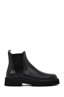 Men's Black Thick-Soled Leather Chelsea Boot | Derimod