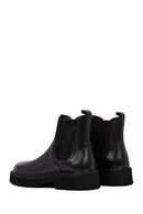 Men's Black Thick-Soled Leather Chelsea Boot | Derimod