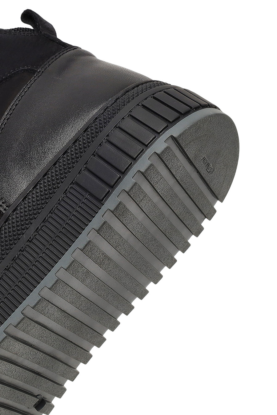 Men's Black Lace-up Nubuck Leather Sports Boots