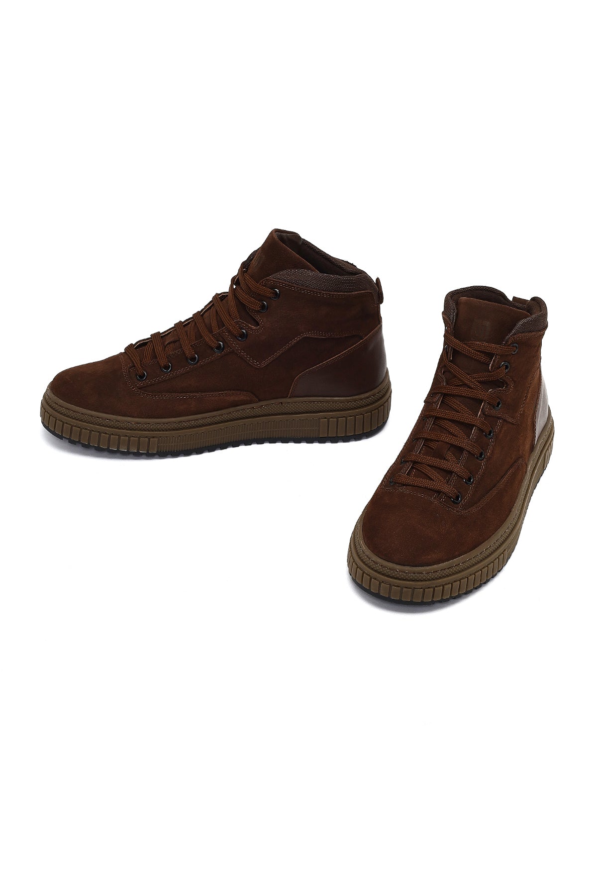 Erkek Kahverengi Bağcıklı Nubuk Deri Spor Bot