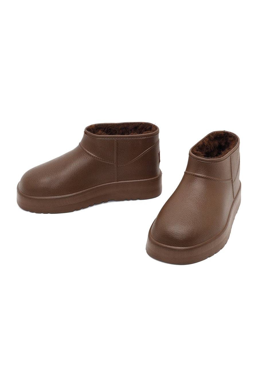 Women's Brown Furry Teddy Boots