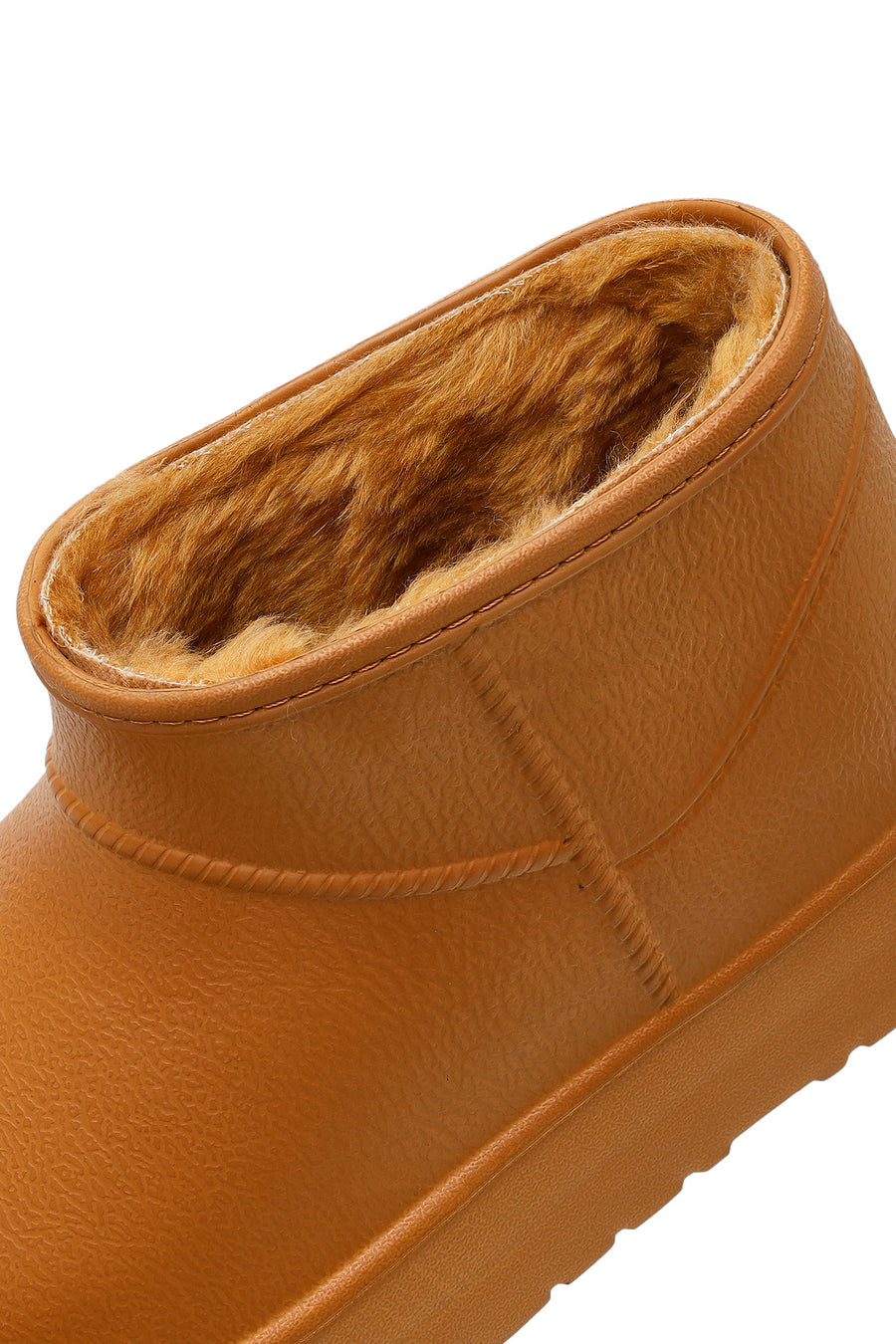 Women's Tan Fur-Lined Teddy Boots
