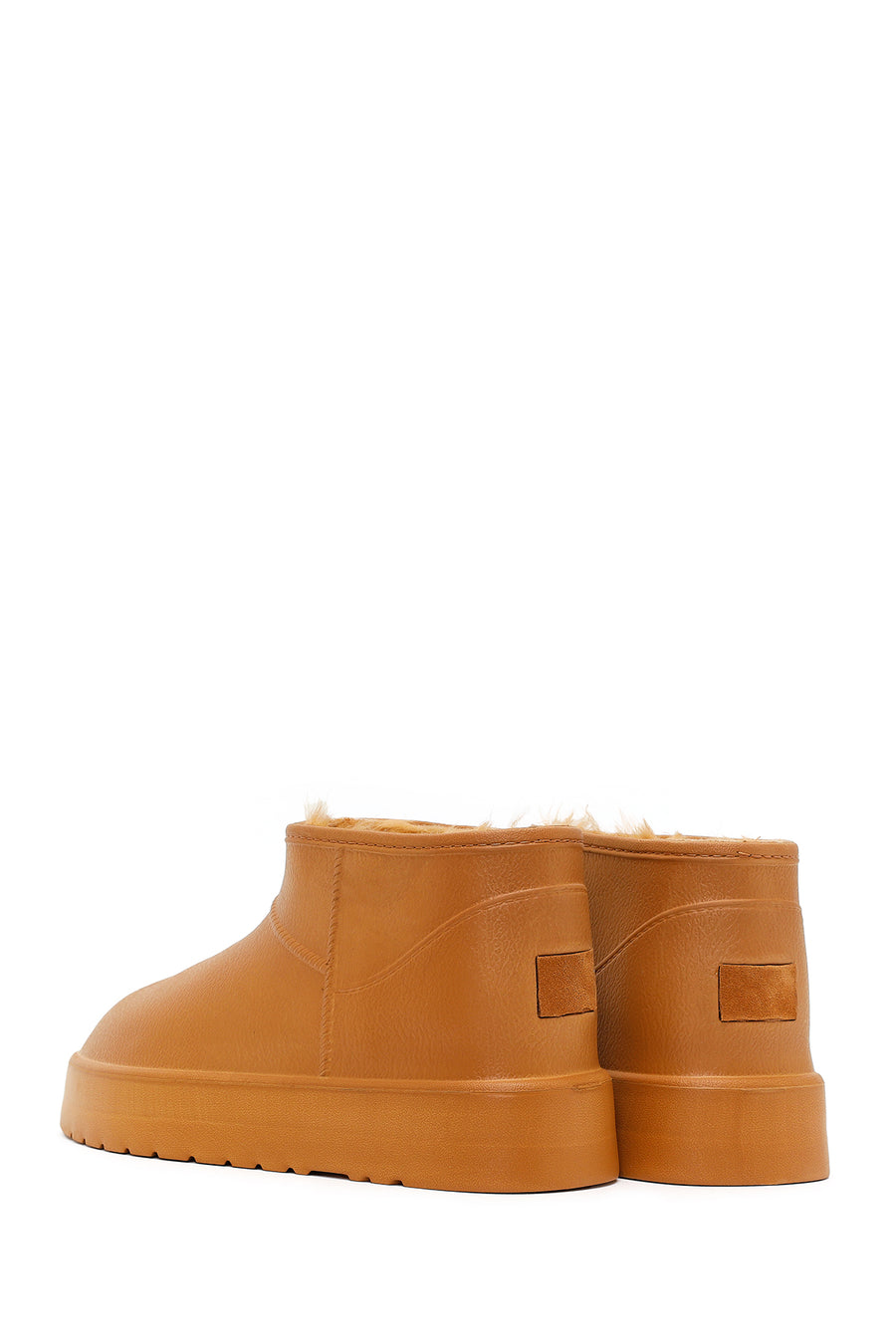 Women's Tan Fur-Lined Teddy Boots