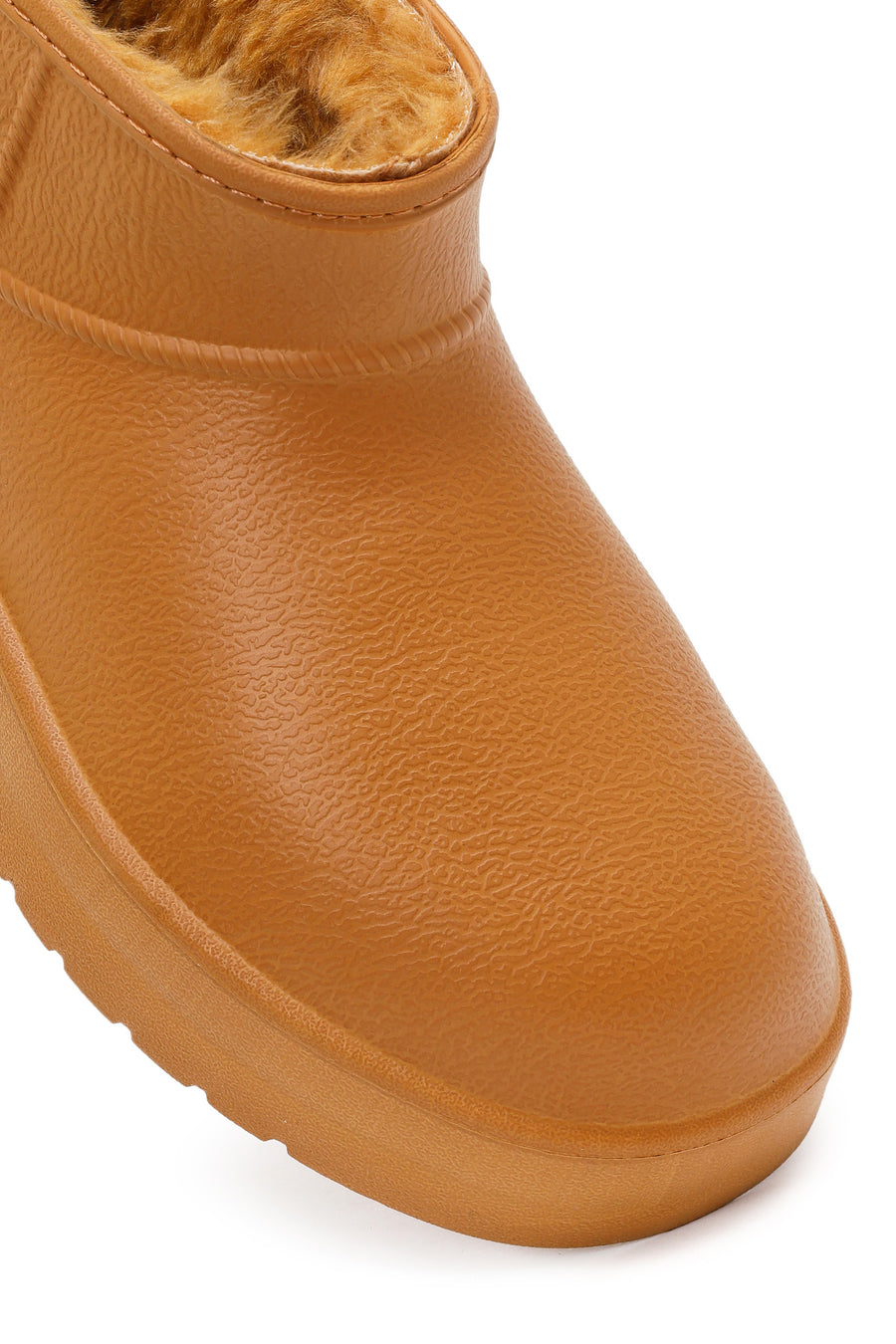 Women's Tan Fur-Lined Teddy Boots