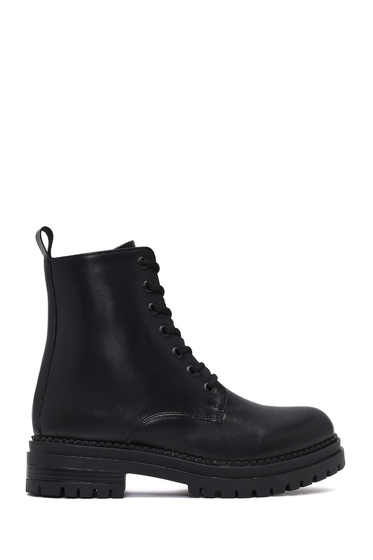 Kadın Siyah Fermuarlı Kalın Tabanlı Postal Bot 25WFE220218 | Derimod