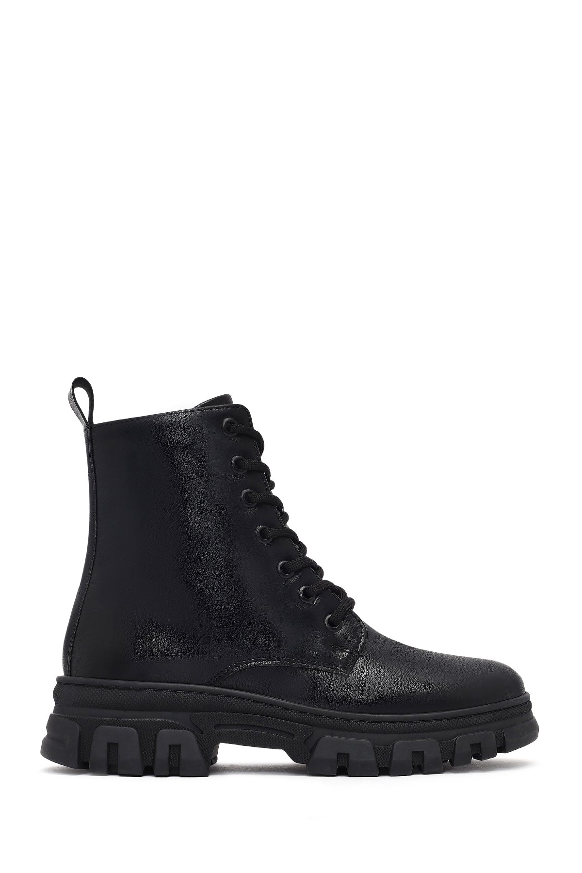Woman Black Zippered Combat Boots 25WFE220318 | Derimod