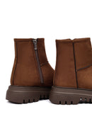 Kadın Kahverengi Fermuarlı Süet Bot | Derimod