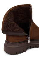 Kadın Kahverengi Fermuarlı Süet Bot | Derimod