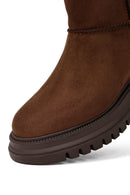 Kadın Kahverengi Fermuarlı Süet Bot | Derimod