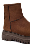 Kadın Kahverengi Fermuarlı Süet Bot | Derimod