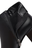 Woman Black Zippered Thick Heel Boots | Derimod