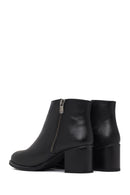 Woman Black Zippered Thick Heel Boots | Derimod