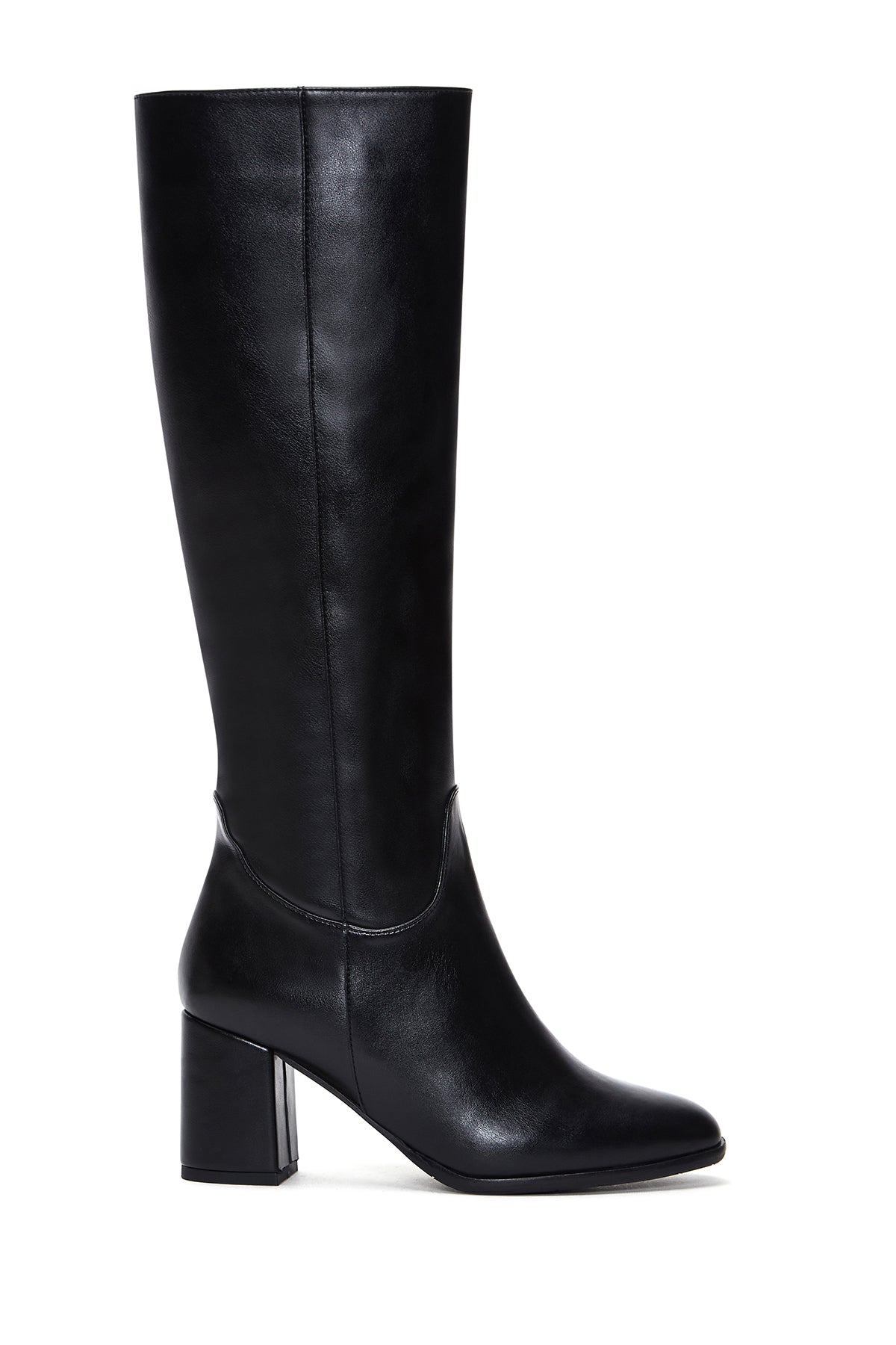 Woman Black Zippered Thick Heeled Boots 25WFE250718 | Derimod