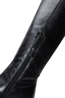 Woman Black Zippered Thick Heeled Boots | Derimod