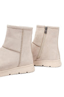 Kadın Bej Fermuarlı Süet Teddy Bot | Derimod