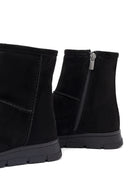 Kadın Siyah Fermuarlı Süet Teddy Bot | Derimod