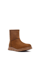 Kadın Taba Fermuarlı Süet Teddy Bot | Derimod