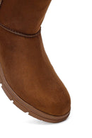 Kadın Taba Fermuarlı Süet Teddy Bot | Derimod