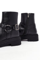 Kadın Siyah Fermuarlı Kalın Tabanlı Bot | Derimod