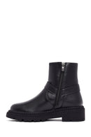 Kadın Siyah Fermuarlı Kalın Tabanlı Bot | Derimod