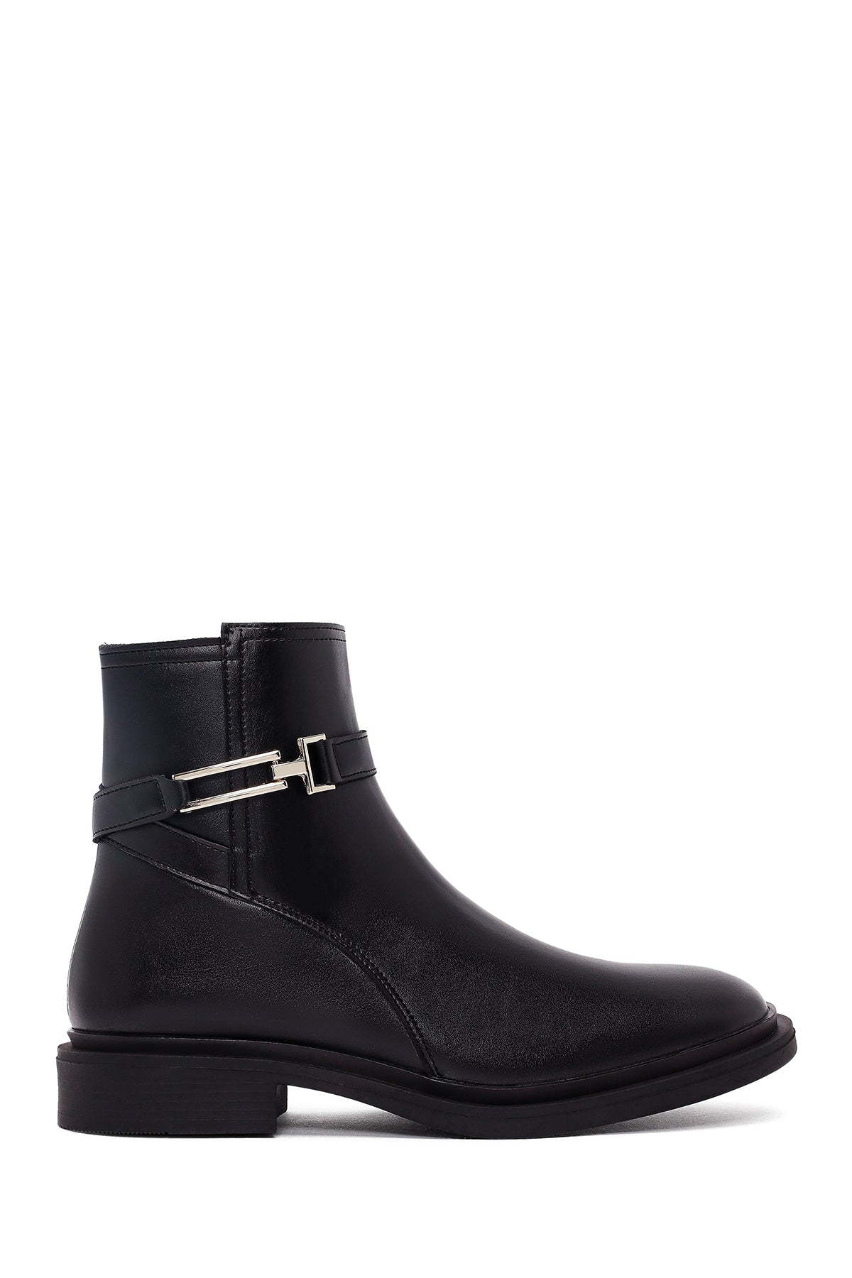 Kadın Siyah Fermuarlı Tokalı Bot 25WFE251218 | Derimod