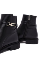 Kadın Siyah Fermuarlı Tokalı Bot | Derimod