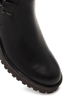 Kadın Siyah Fermuarlı Kalın Topuklu Bot | Derimod