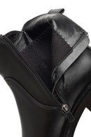 Kadın Siyah Fermuarlı Kalın Topuklu Bot | Derimod