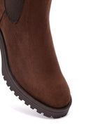 Kadın Kahverengi Kalın Topuklu Süet Chelsea Bot | Derimod