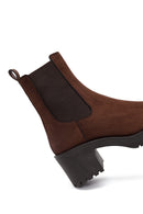 Kadın Kahverengi Kalın Topuklu Süet Chelsea Bot | Derimod