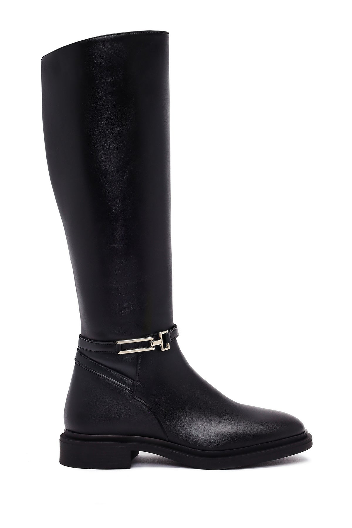 Kadın Siyah Fermuarlı Çizme