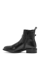 Woman Black Zippered Buckled Boots | Derimod