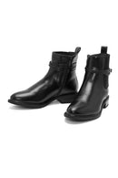 Woman Black Zippered Buckled Boots | Derimod
