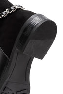 Woman Black Chain Detailed Zippered Boots | Derimod