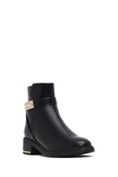 Kadın Siyah Fermuarlı Toka Detaylı Bot | Derimod