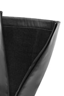 Woman Black Zippered Thick Heeled Boots | Derimod