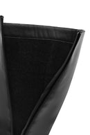 Woman Black Zippered Thick Heeled Boots | Derimod