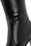 Woman Black Zippered Thick Heeled Boots | Derimod