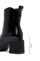 Kadın Siyah Fermuarlı Kalın Topuklu Bot | Derimod