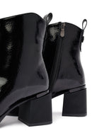 Kadın Siyah Fermuarlı Kalın Topuklu Bot | Derimod