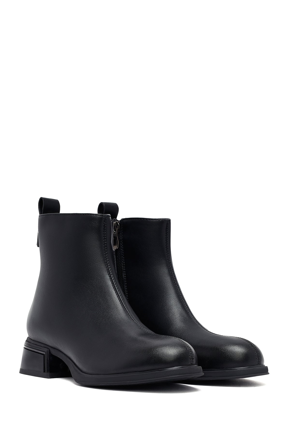 Kadın Siyah Fermuarlı Bot