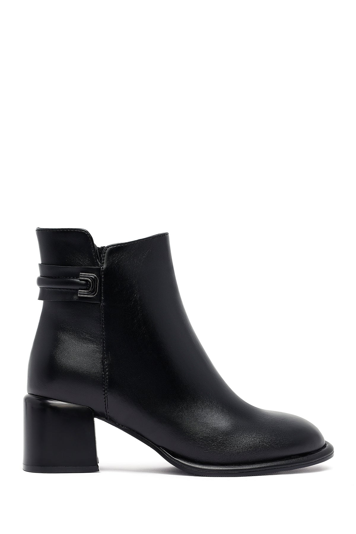 Kadın Siyah Fermuarlı Kalın Topuklu Bot 25WFE402018 | Derimod