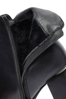 Kadın Siyah Fermuarlı Kalın Topuklu Bot | Derimod