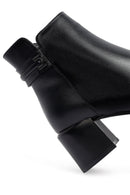 Kadın Siyah Fermuarlı Kalın Topuklu Bot | Derimod