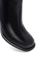 Kadın Siyah Fermuarlı Kalın Topuklu Bot | Derimod