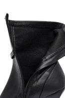 Woman Black Zippered Thin Heeled Boots | Derimod