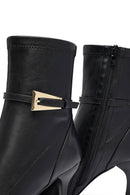 Woman Black Zippered Thin Heeled Boots | Derimod