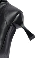 Woman Black Zippered Thin Heeled Boots | Derimod