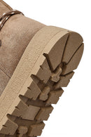 Kadın Vizon Bağcıklı Kalın Tabanlı Süet Teddy Bot | Derimod