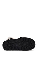 Kadın Siyah Bağcıklı Kalın Tabanlı Süet Teddy Bot | Derimod